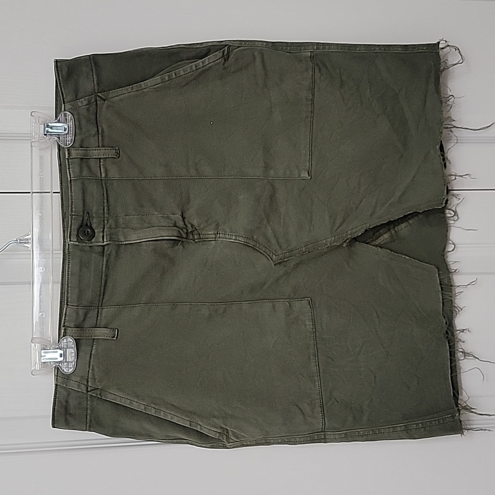 Hudson, Size 31, Olive / Army Green Denim Mini Skirt, Excellent Used Condition